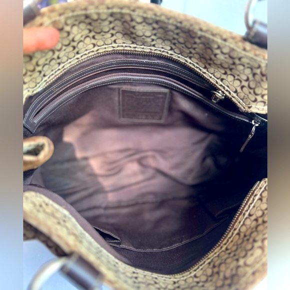 Coach Signature Soho  Brown leather and suede shoulder bag - Picture 11 of 13